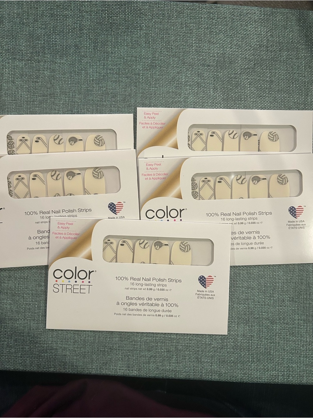 Color Street Game On Nail Polish Strips Lot of 5 Sports NWT